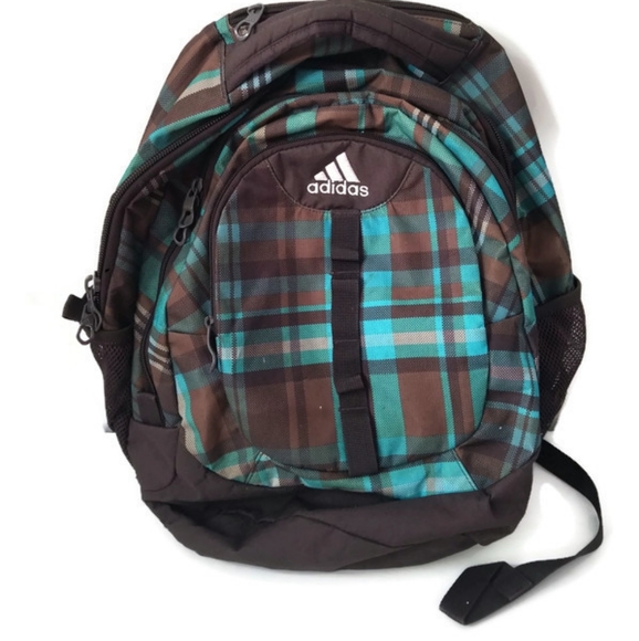 adidas Other - *SOLD* ADIDAS backpack plaid brown green